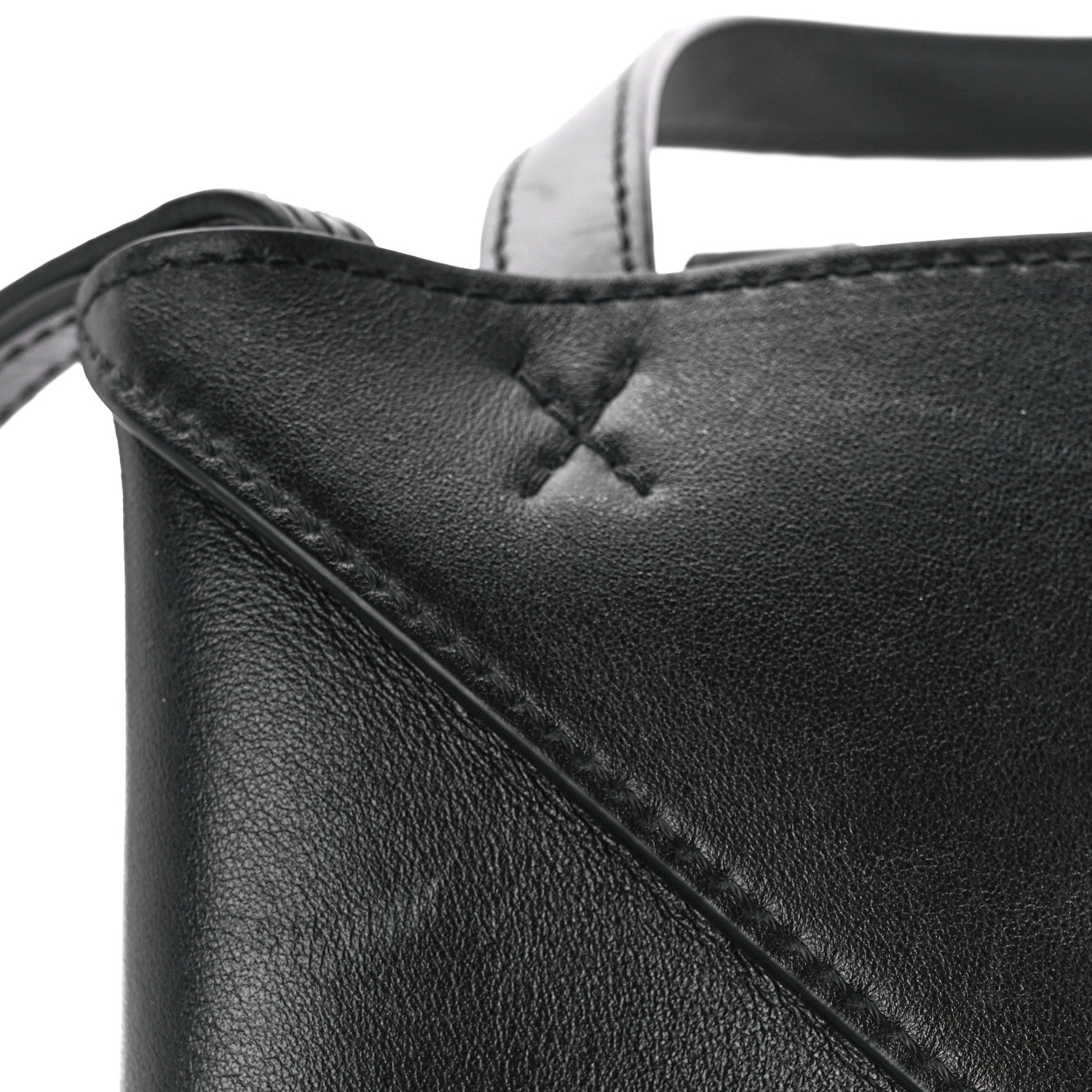 Loewe Shiny Calfskin Mini Puzzle Fold Tote Black 11 of 13