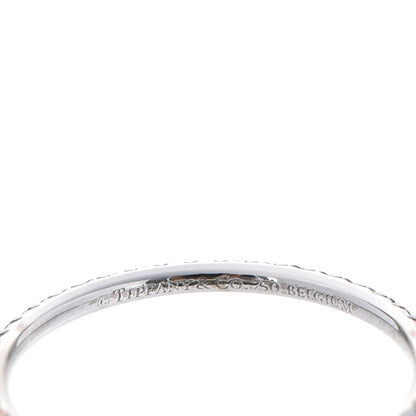 Tiffany 18K White Gold Amethyst Metro Ring 8.5 4 of 6
