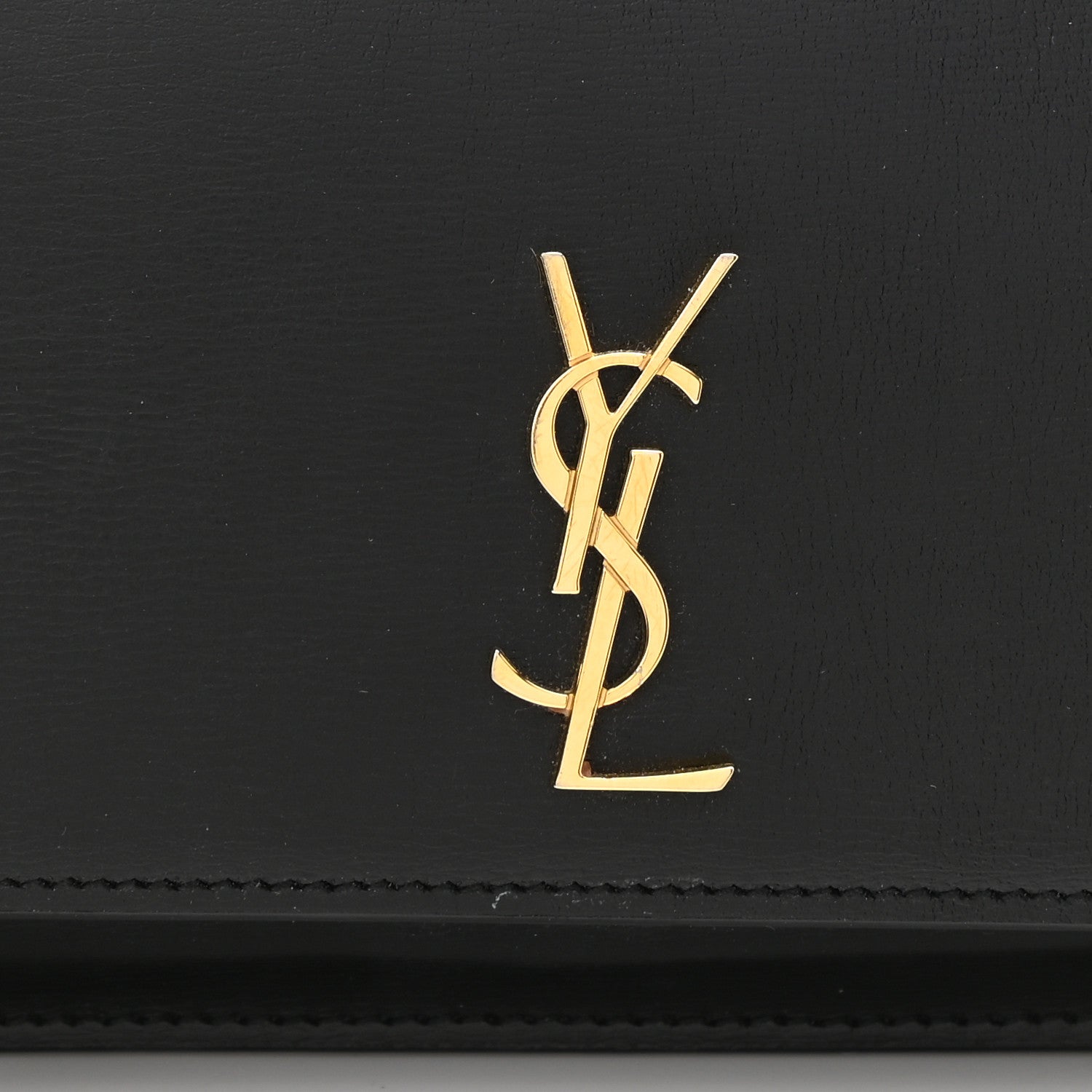 Saint Laurent Smooth Calfskin Monogram Phone Holder Crossbody Black 7 of 9