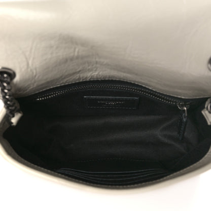 Saint Laurent Crinkled Calfskin Matelasse Monogram Niki Chain Wallet Crema Soft 5 of 9