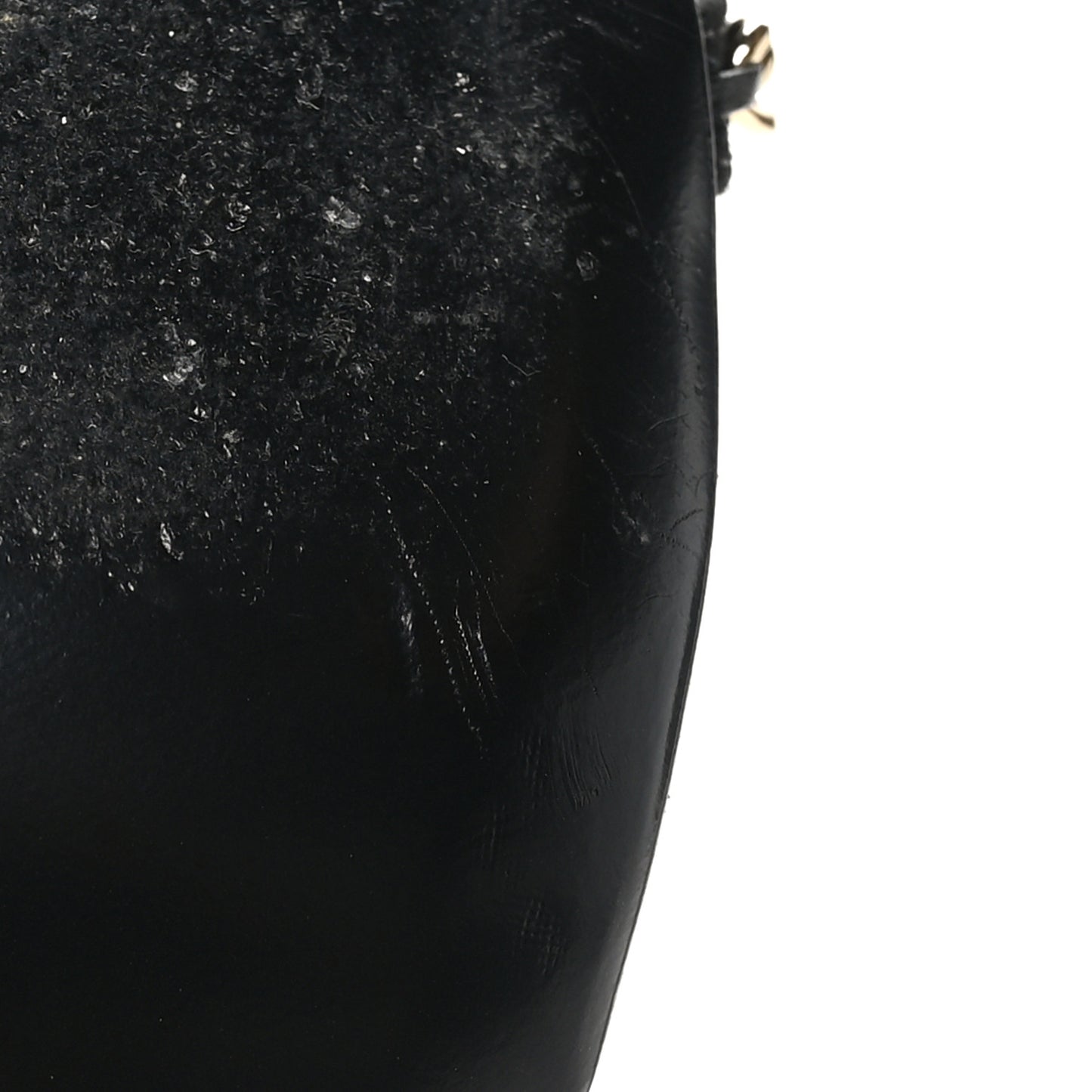 Silk Satin Pearl Chain CC Sandals 38 Black