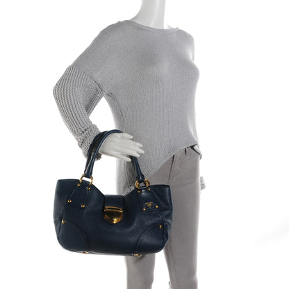 Prada Vitello Daino Handbag Bleuette 2 of 7