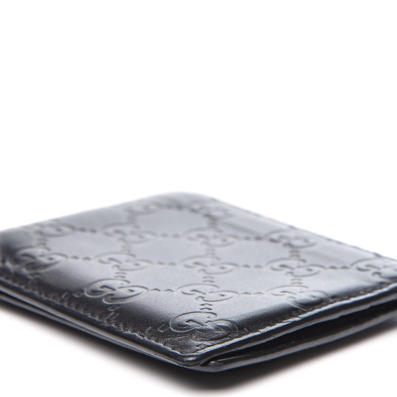 Gucci Guccissima Avel Bi-Fold Wallet Black 7 of 8