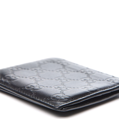 Gucci Guccissima Avel Bi-Fold Wallet Black 7 of 8