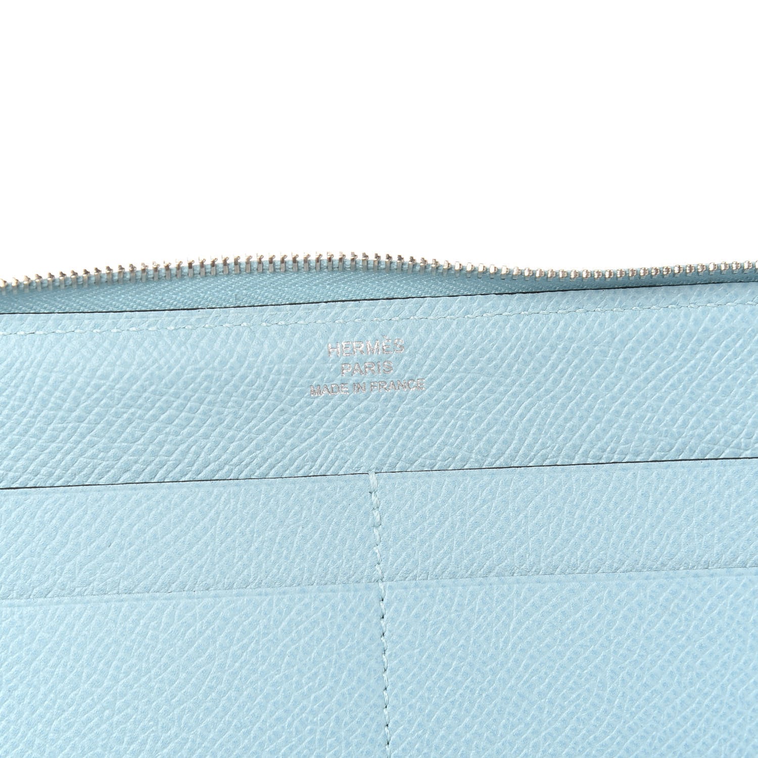 Hermes Epsom Printed Silk Flamingo Party Soie-Cool Wallet Mykonos Bleu Atoll 5 of 7