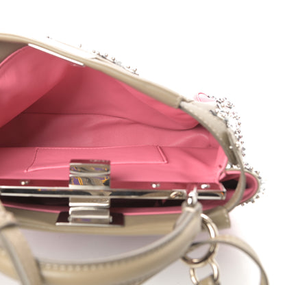 Fendi Nappa Crystal Beaded Ombre Mini Peekaboo Iconic Satchel Pink Beige 6 of 14