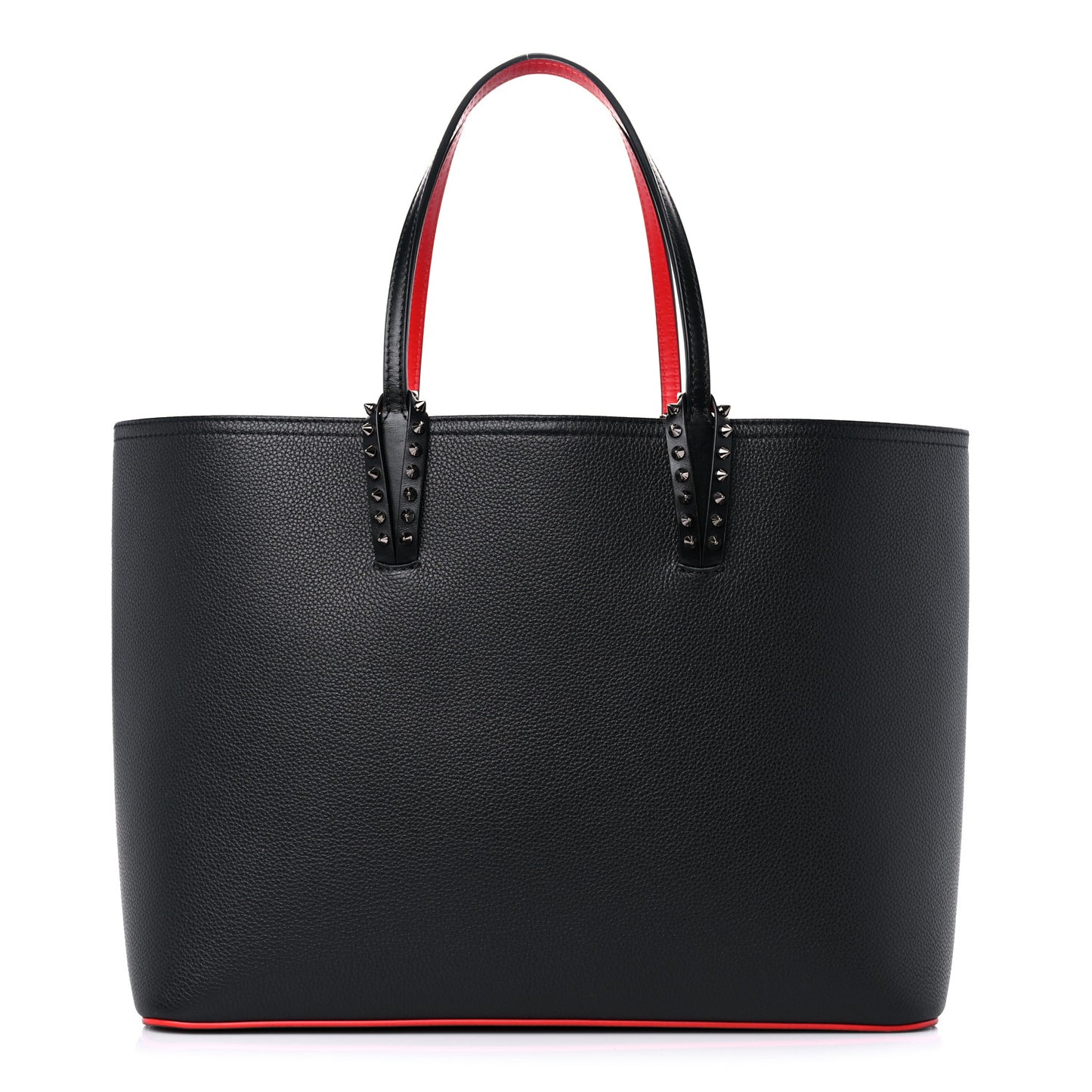 Calfskin Spikes Small East West Cabata Tote Black