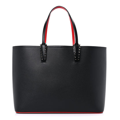 Christian Louboutin Calfskin Spikes Small East West Cabata Tote Black 3 of 14