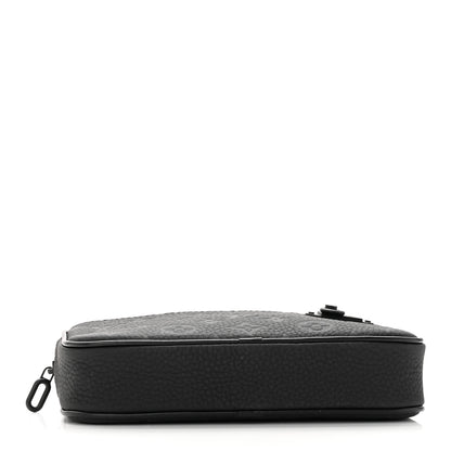Louis Vuitton Taurillon Monogram Uniformes Solar Ray Soft Pochette Volga Belt Bag Black 4 of 12