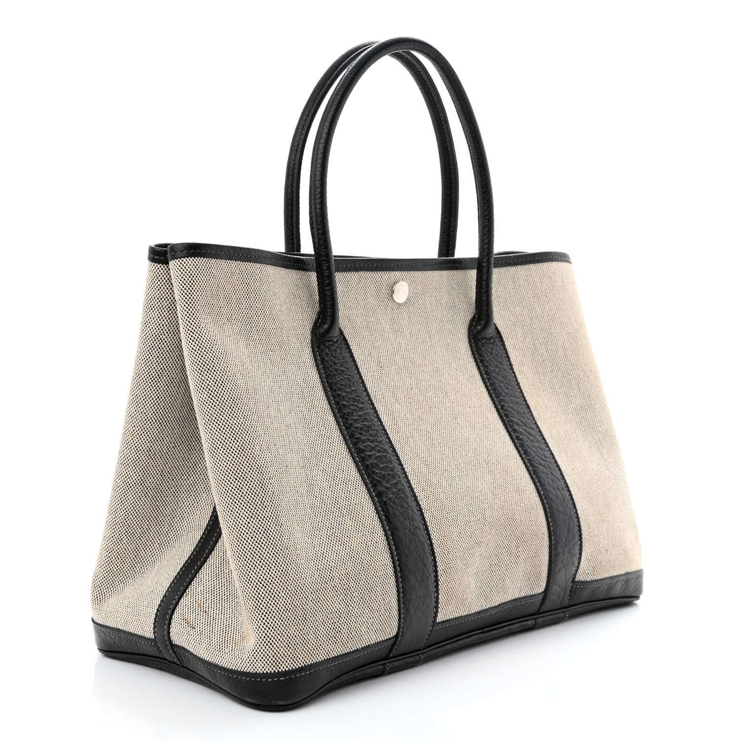 Hermes Twill H Negonda Garden Party 36 MM Tote Ecru Black 3 of 12