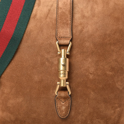 Gucci Suede Web Small Jackie Bucket Bag Brown 11 of 11