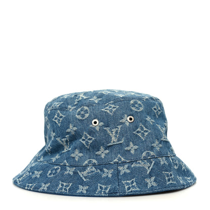 Louis Vuitton Monogram Denim Transformable Bob Bucket Hat 58 Blue 6 of 8