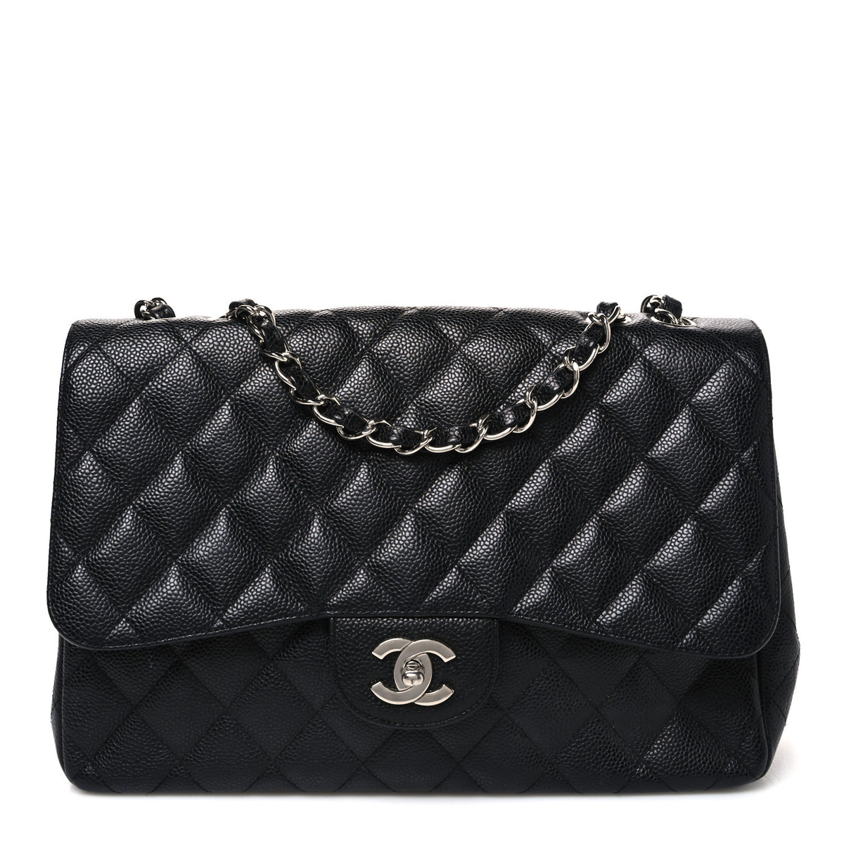 Chanel Caviar Quilted Jumbo Single Flap Black 1 of 11