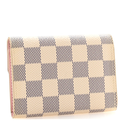 Louis Vuitton Damier Azur Rosalie Coin Purse Rose Ballerine 3 of 8