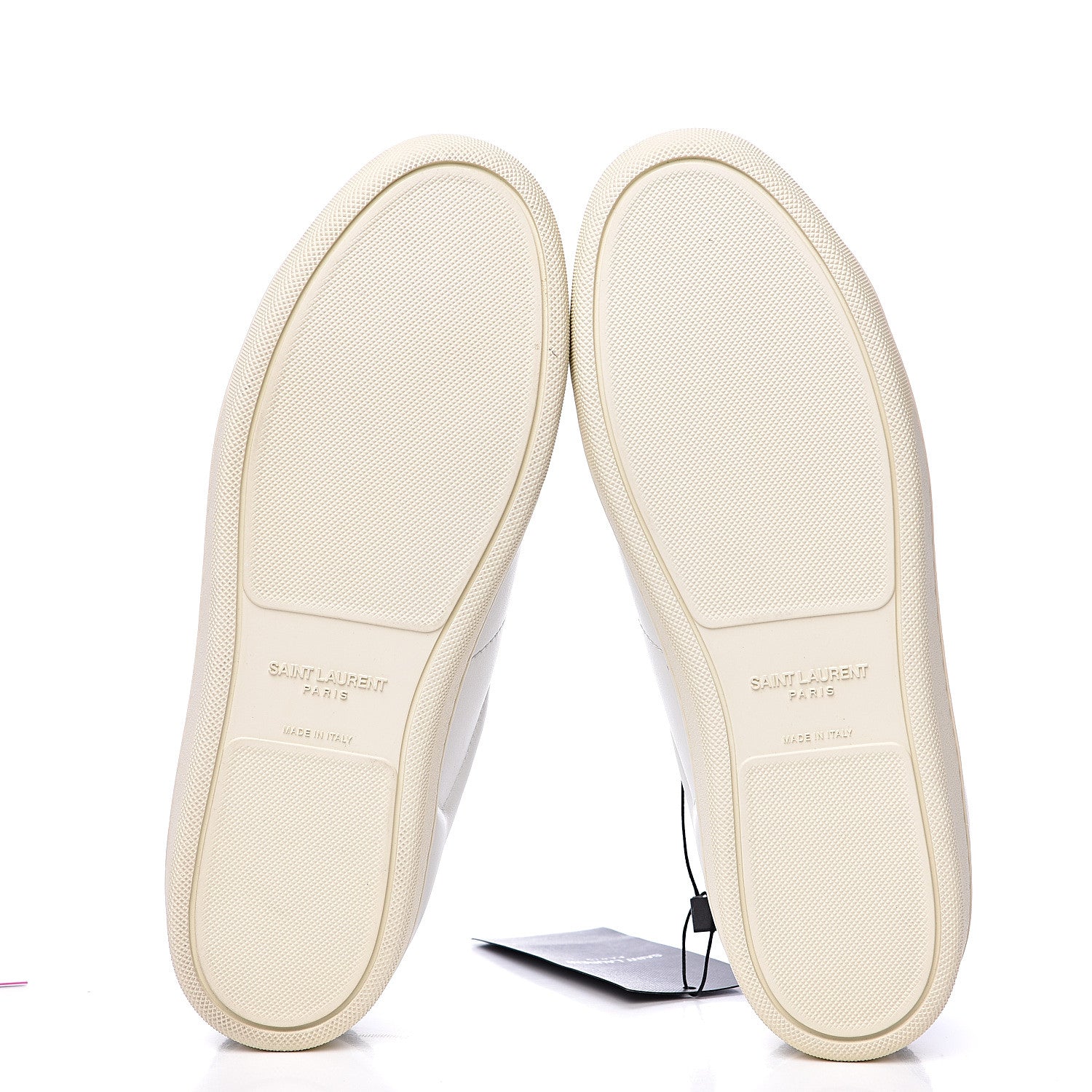 Saint Laurent Calfskin Glitter Signature Court Lips Sneakers 36 Optic White 6 of 10