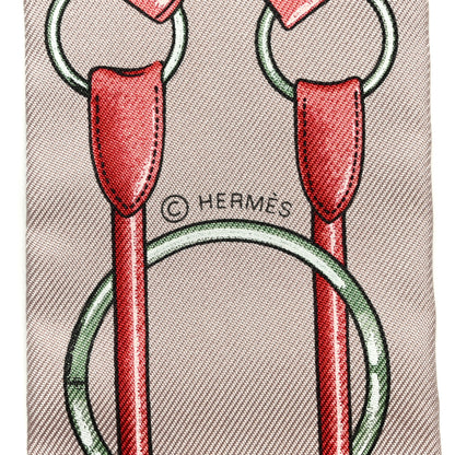 Hermes Silk Jumping Twilly Beige Rose Vieux Rose 4 of 5