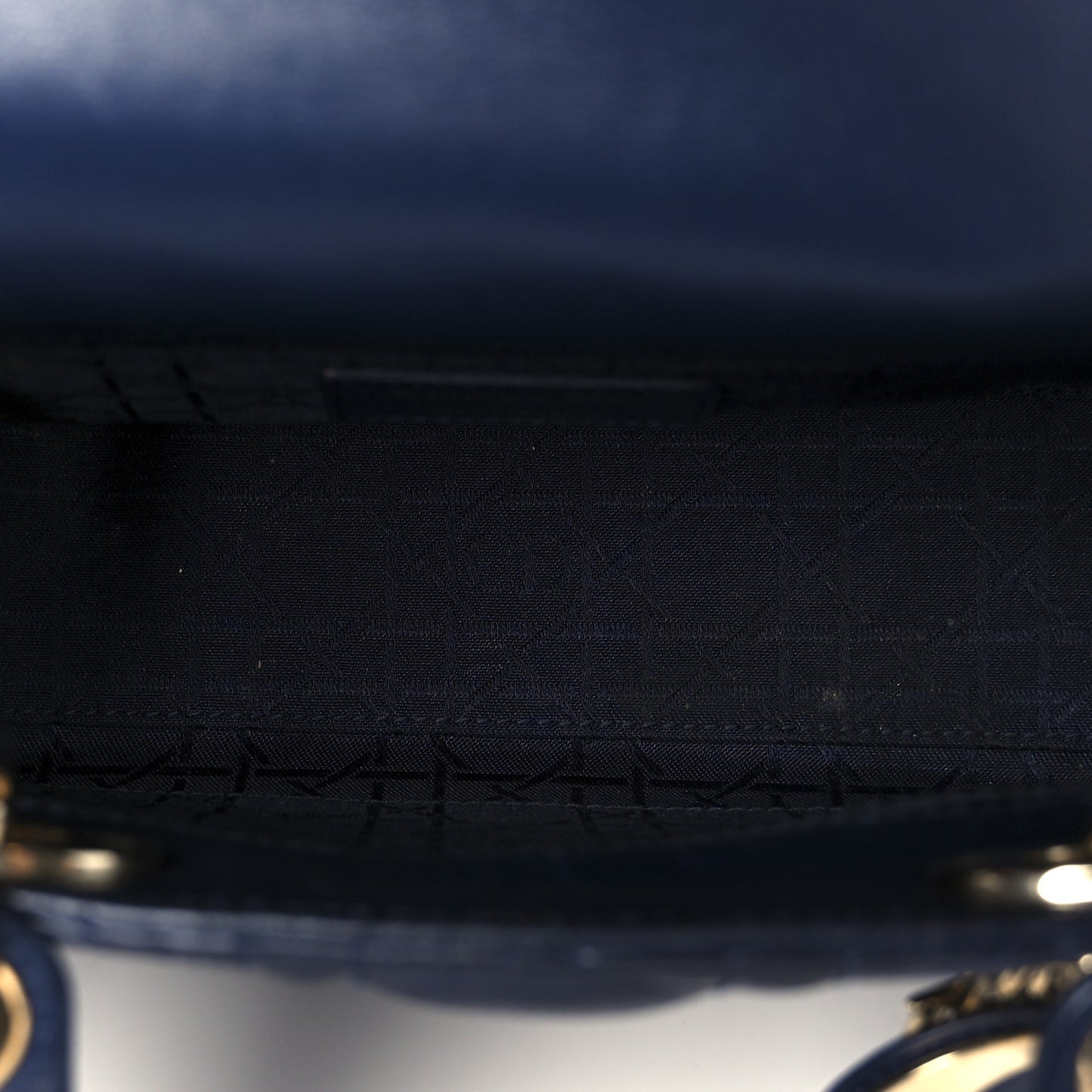 Lambskin Cannage Small Lucky Badges My Lady Dior Navy
