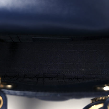 Christian Dior Lambskin Cannage Small Lucky Badges My Lady Dior Navy 5 of 10