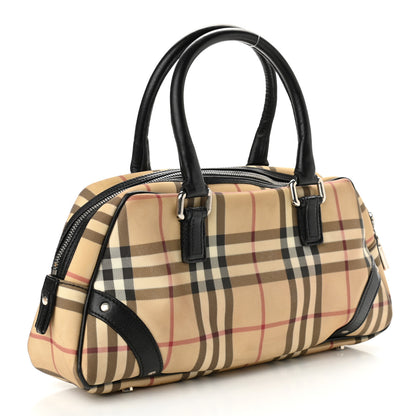 Burberry House Check Studded Satchel Black 2 of 11