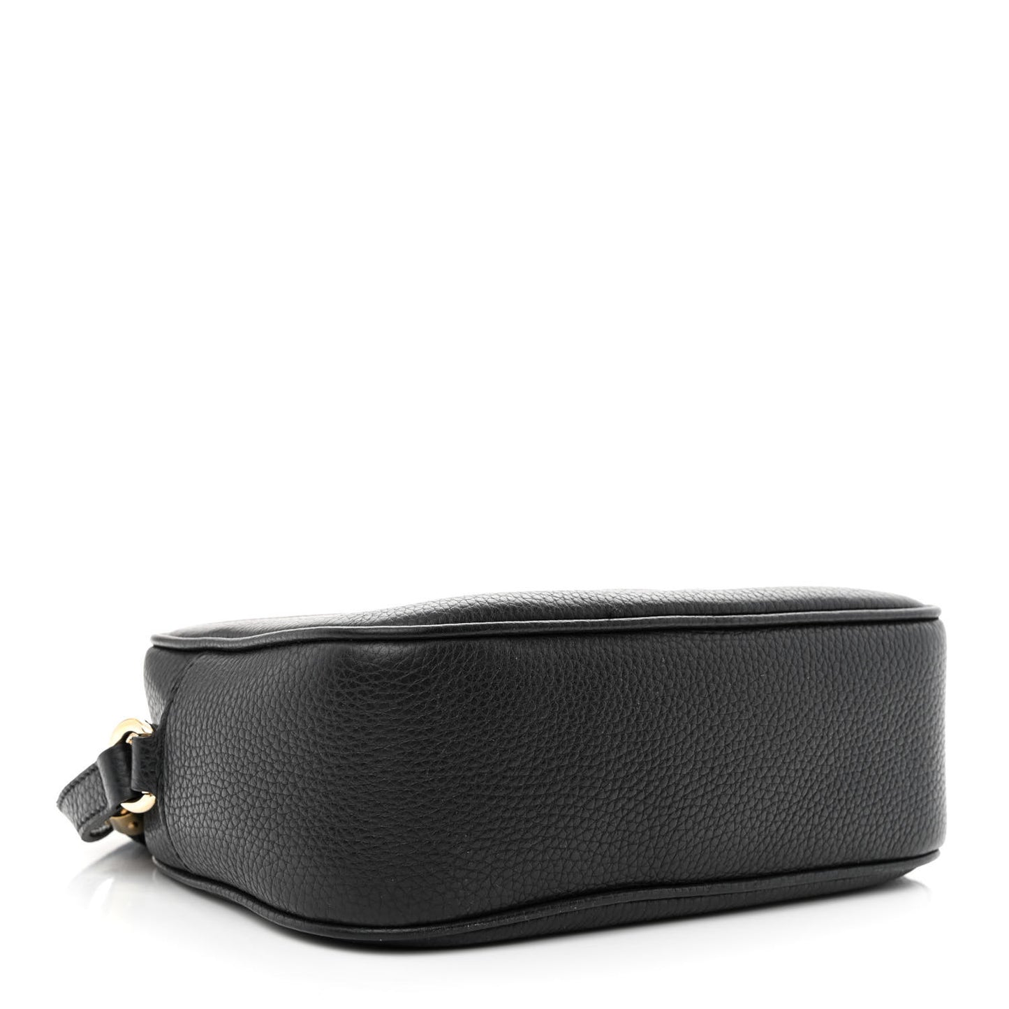 Pebbled Calfskin Small Soho Disco Bag Black