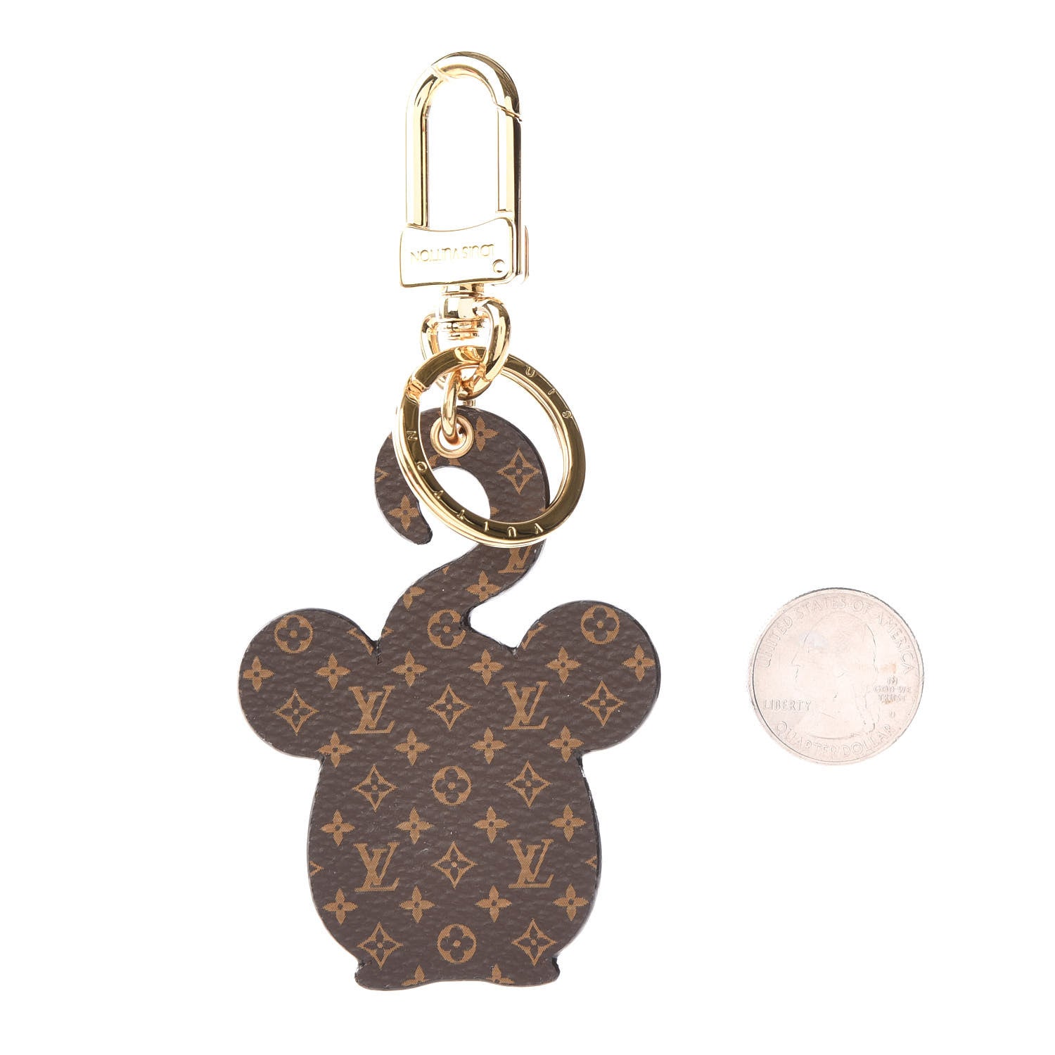 Louis Vuitton Calfskin Monogram Vuittonite Rat Bag Charm Key Holder 2 of 3