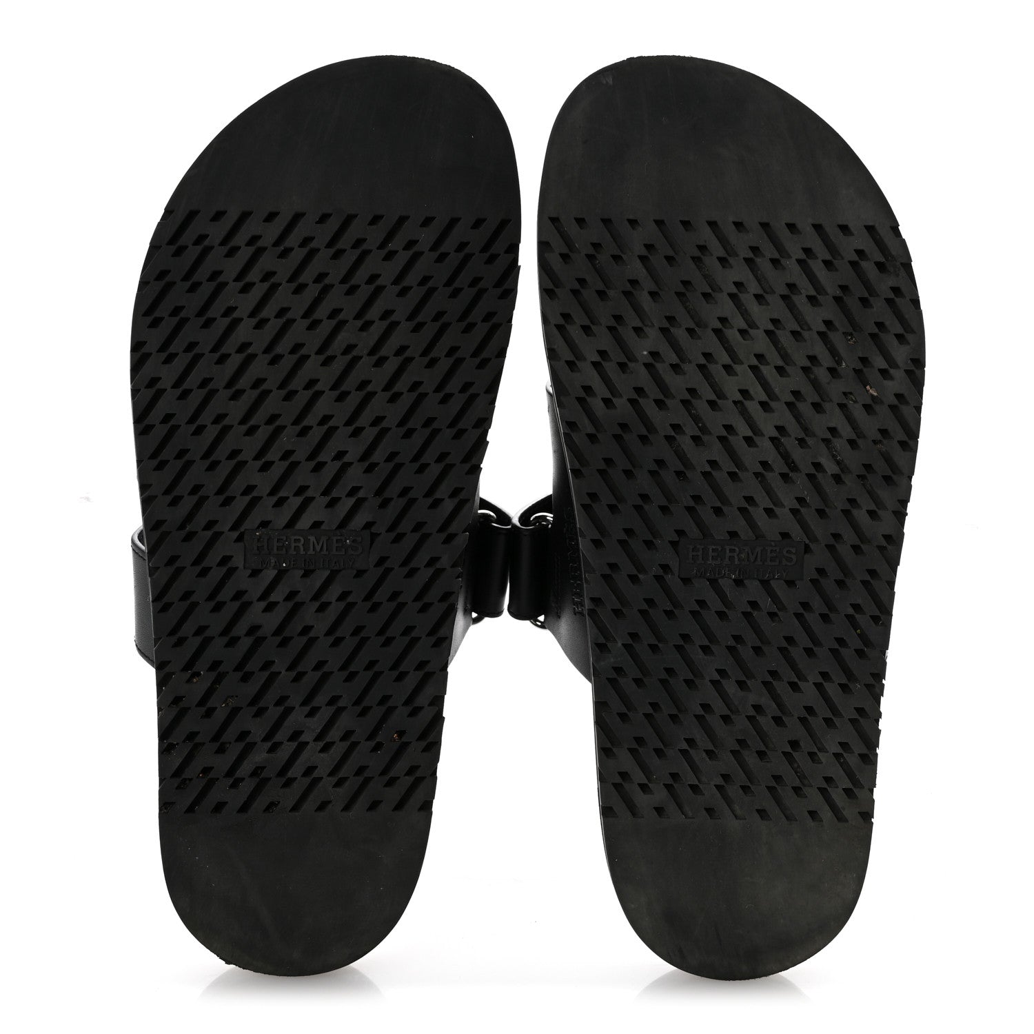 Hermes Calfskin Womens Chypre Sandals 40 Black 6 of 9