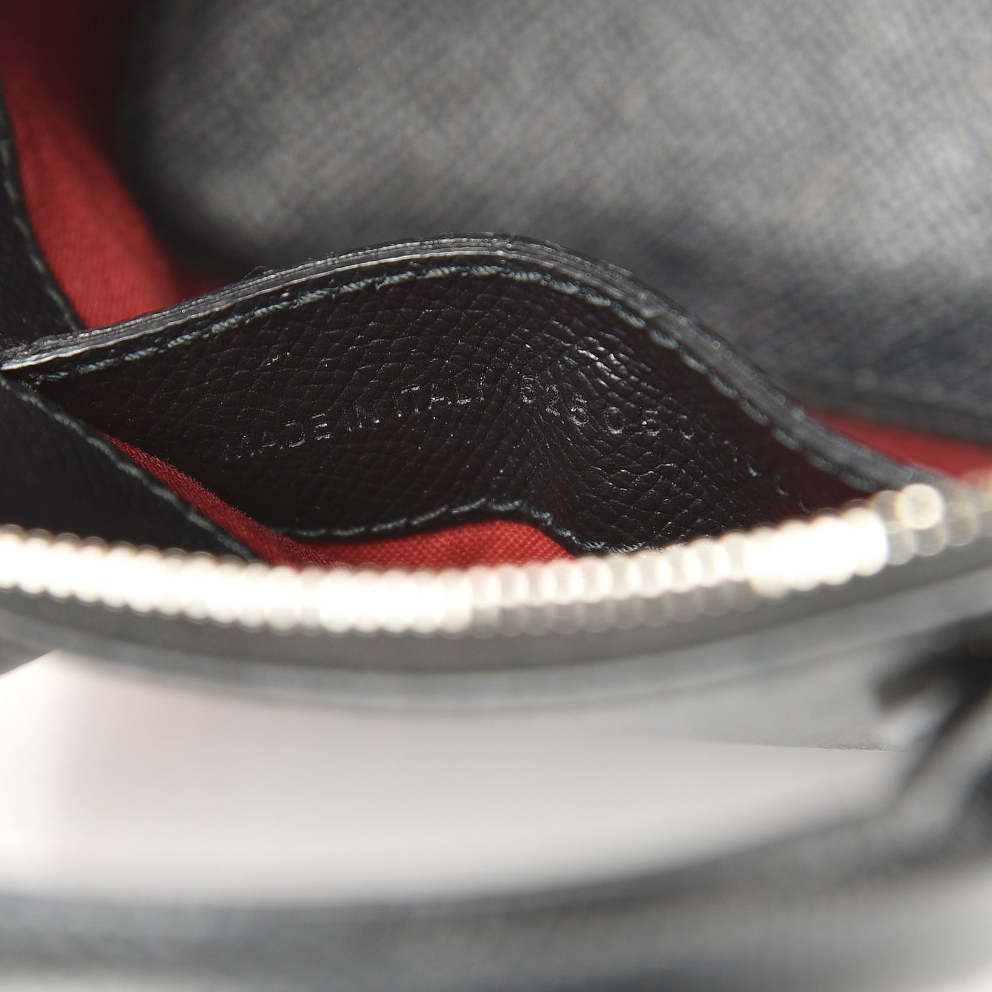 Signature Grained Calfskin XXS Ville Top Handle Bag Black White