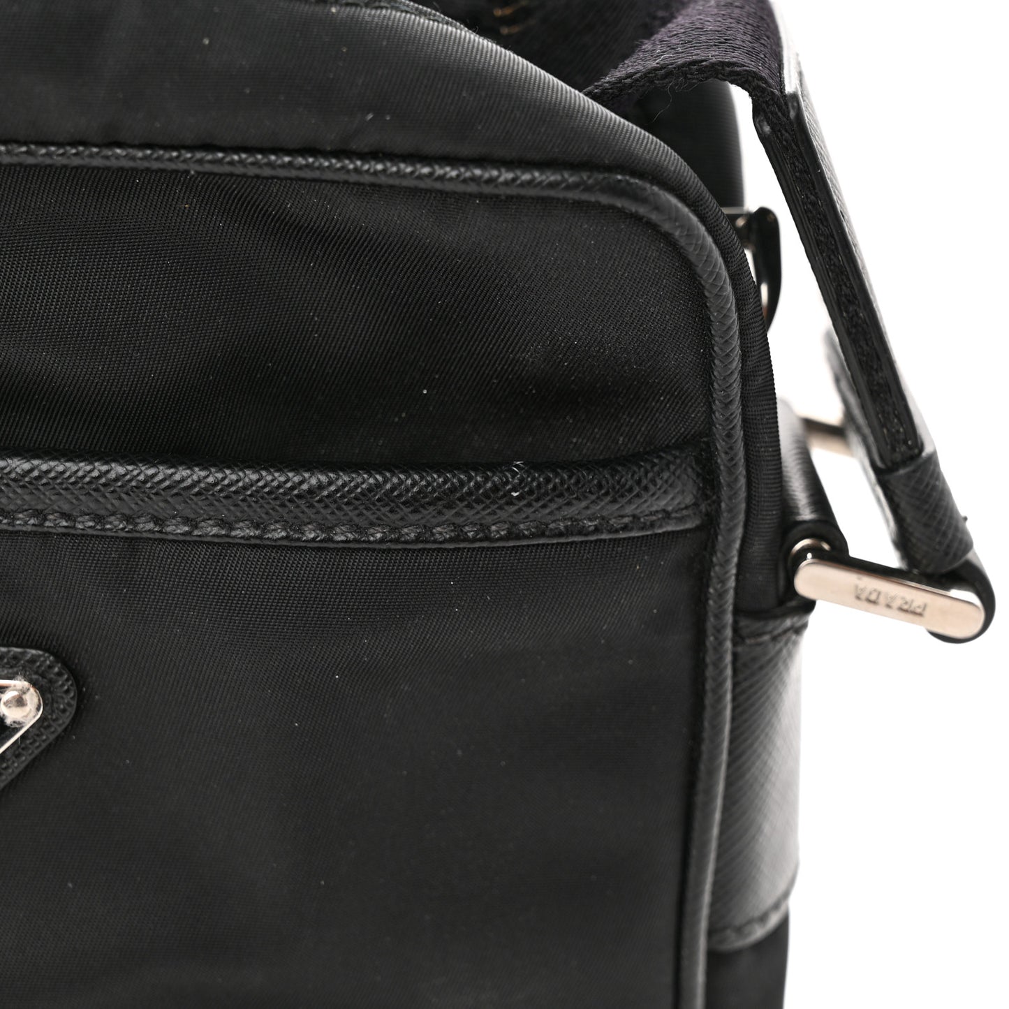 Tessuto Nylon Saffiano Crossbody Black