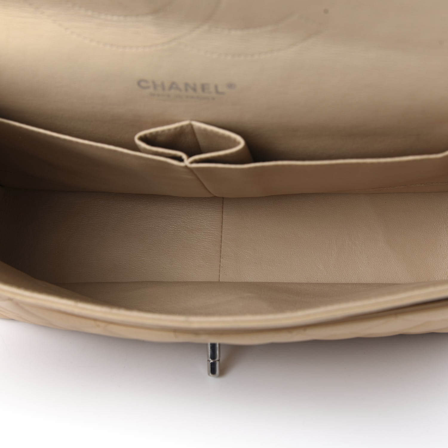 Chanel Lambskin Quilted Jumbo Double Flap Beige Clair 5 of 12