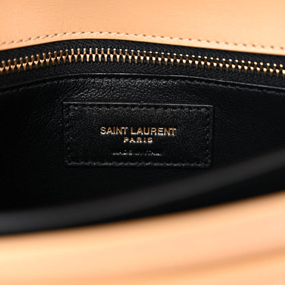 Saint Laurent Canvas Calfskin Classic Monogram Cassandra Grege Brown Gold 9 of 12