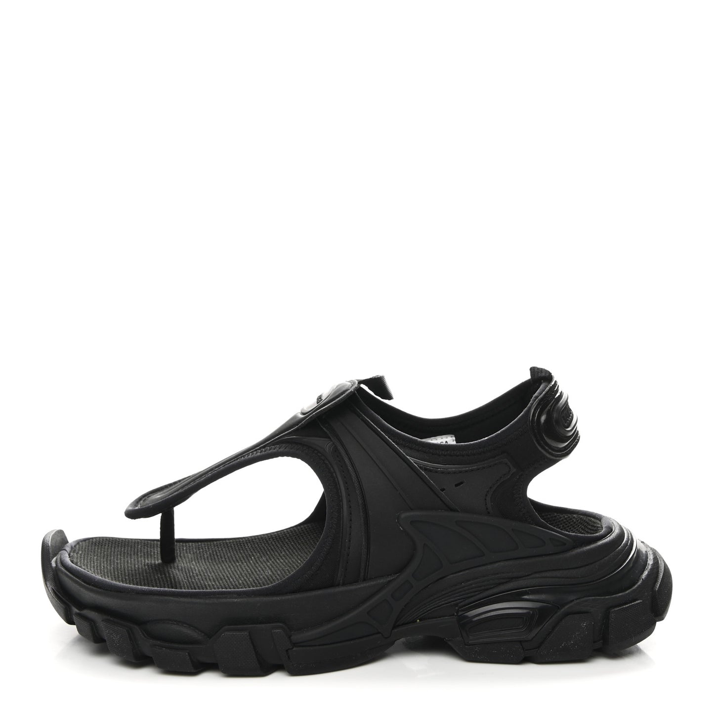 Neoprene Rubber Thong Sandals 37 Black
