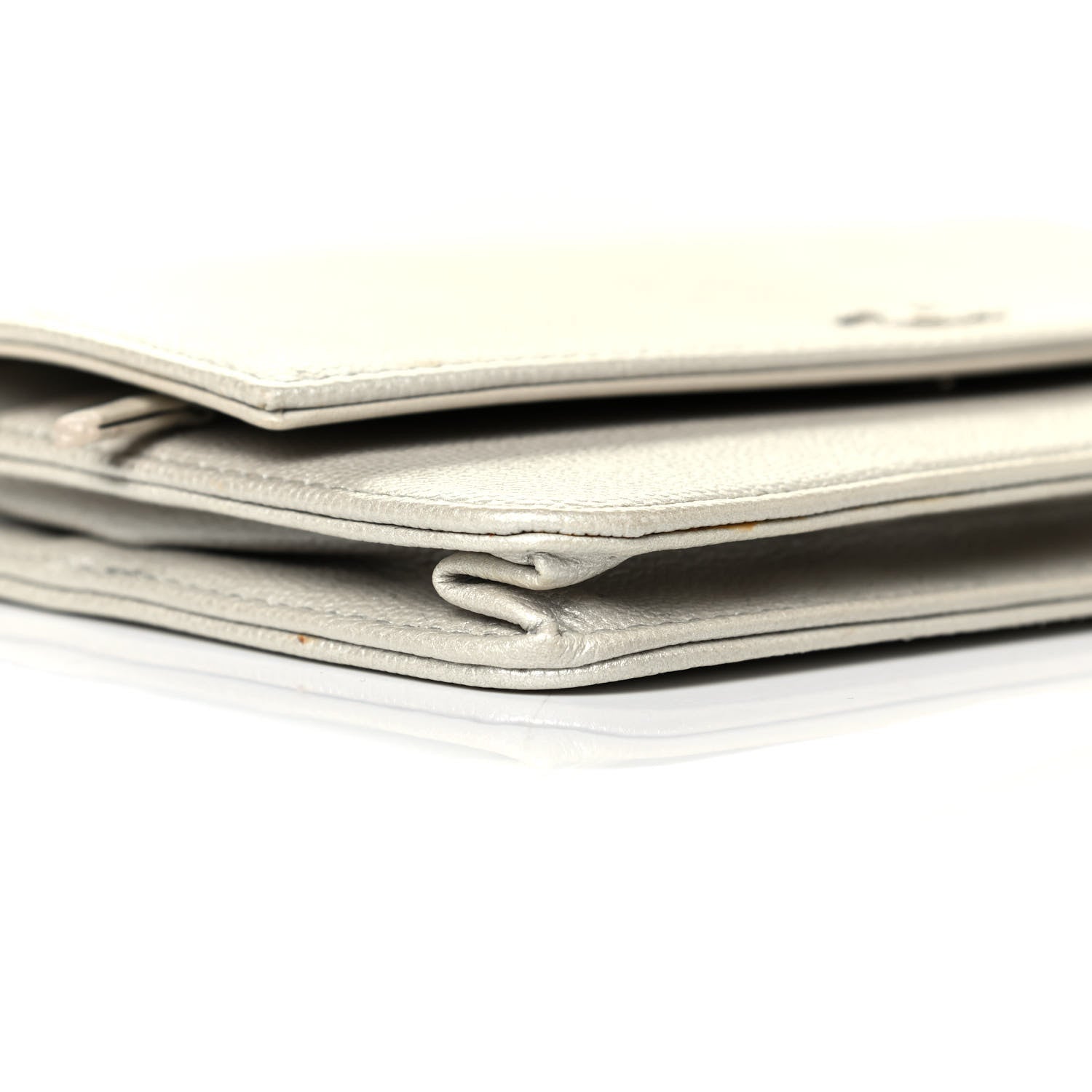 Chanel Caviar Sevruga Wallet on Chain WOC Silver 5 of 5
