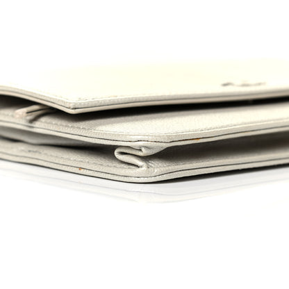 Chanel Caviar Sevruga Wallet on Chain WOC Silver 5 of 5
