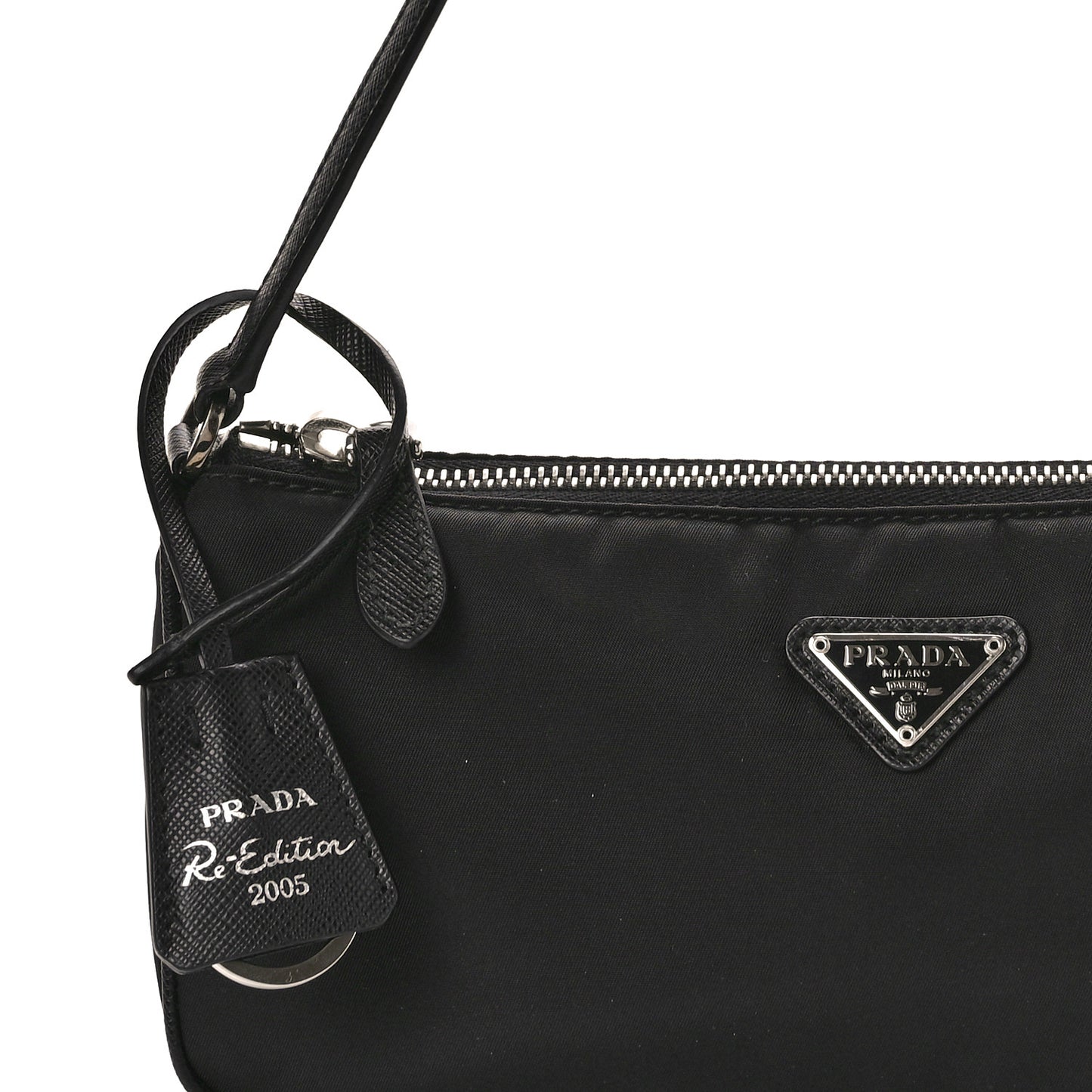 Nylon Saffiano Mini Re-Edition 2005 Bag Black