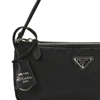 Prada Nylon Saffiano Mini Re-Edition 2005 Bag Black 8 of 10