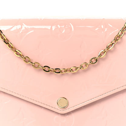 Louis Vuitton Vernis Felicie Chain Wallet Rose Ballerine 8 of 11