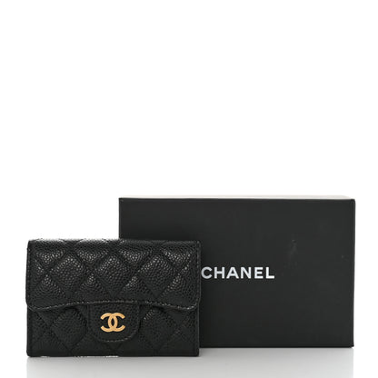 Chanel Caviar Quilted Flap Card Holder Wallet Black 10 of 10
