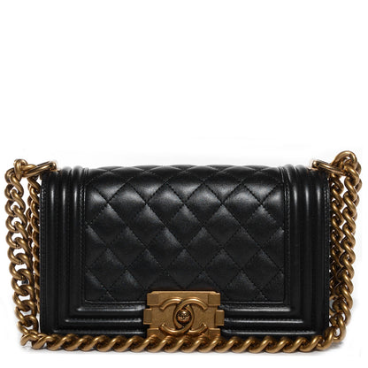 Chanel Lambskin Quilted Small Boy Flap Black 1 of 7