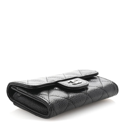 Chanel Caviar Quilted Flap Card Holder Wallet Black 4 of 8