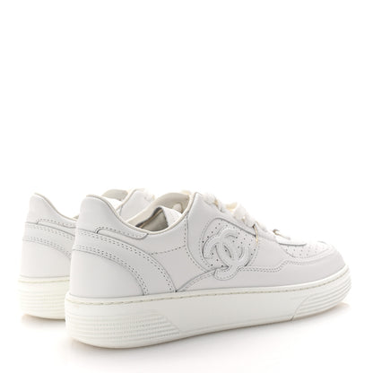 Chanel Calfskin CC Womens Sneakers 36 White 5 of 10
