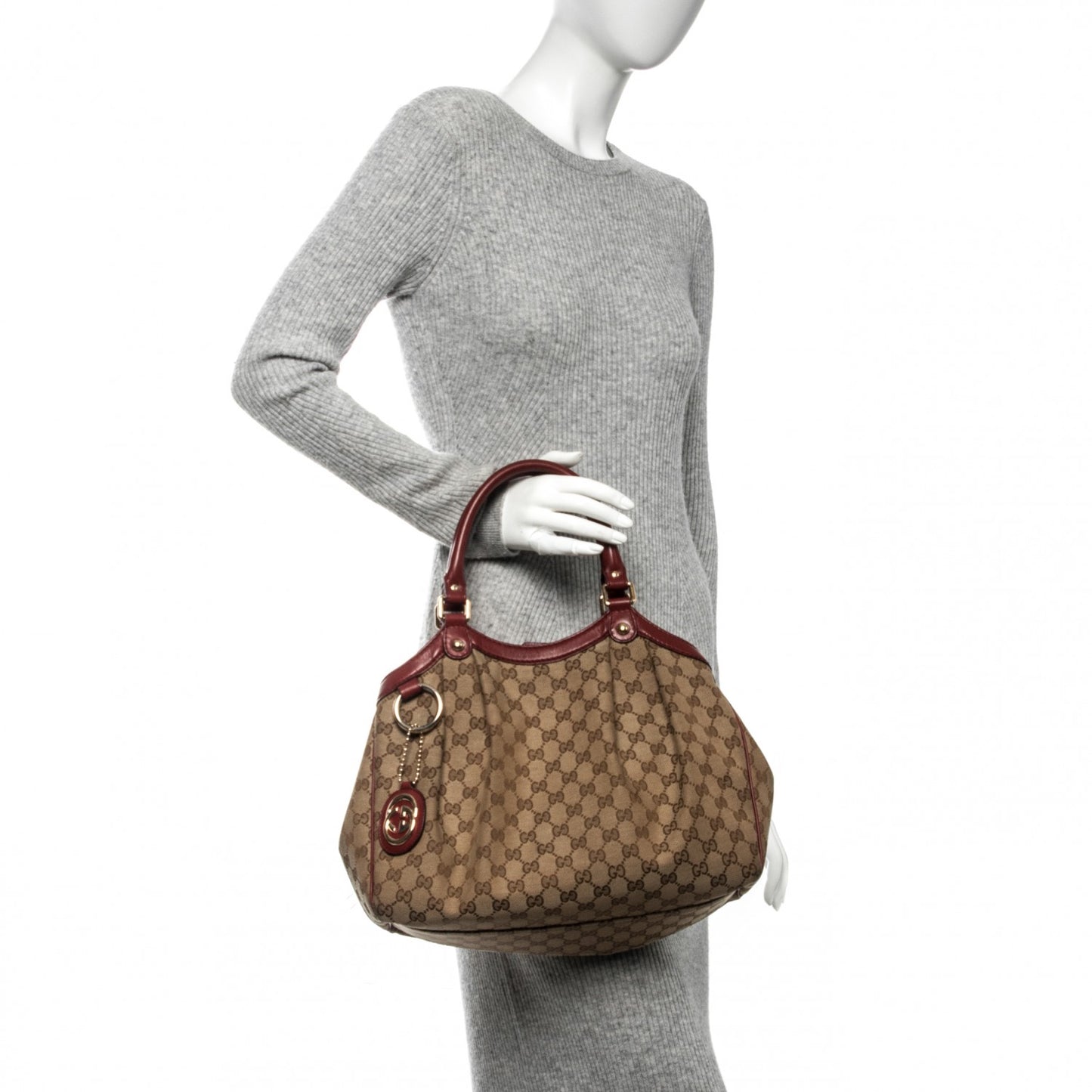 Monogram Medium Sukey Tote Dark Red