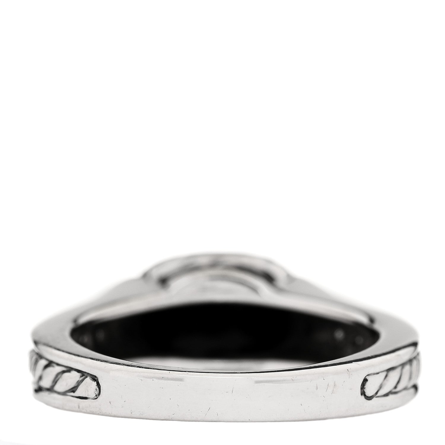 David Yurman Sterling Silver 18K Yellow Gold Black Onyx Ring 54 7 3 of 5