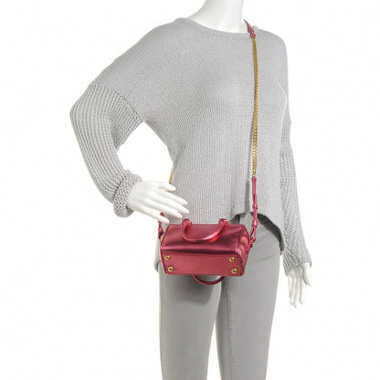 Saint Laurent Metallic Leather Classic Duffle Toy Pink 2 of 8