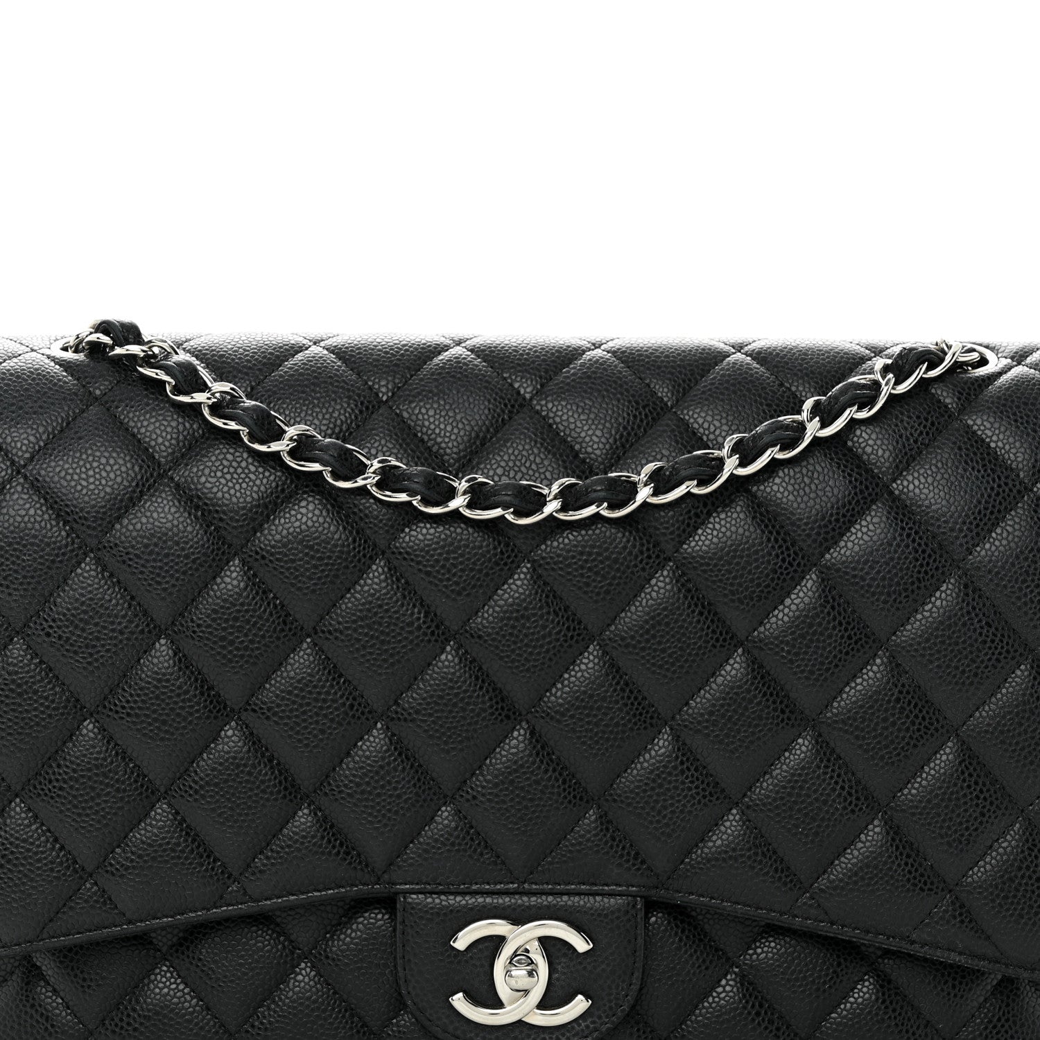 Chanel Caviar Quilted Maxi Double Flap Black 8 of 19