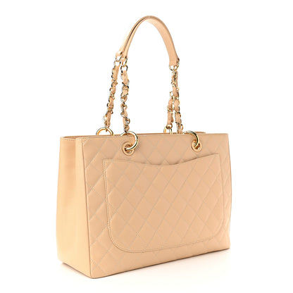 Chanel Caviar Quilted Grand Shopping Tote GST Beige Clair 4 of 11