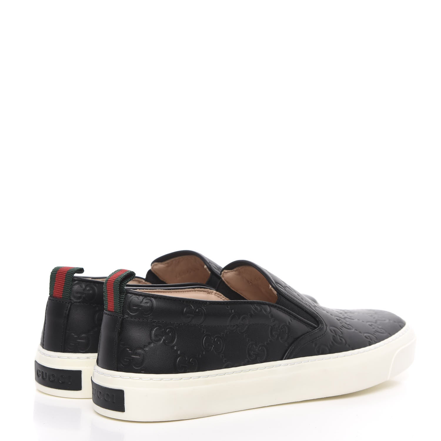 Gucci Guccissima Dublin Slip On Sneakers 38.5 Black 4 of 9