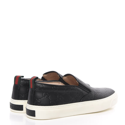 Gucci Guccissima Dublin Slip On Sneakers 38.5 Black 4 of 9