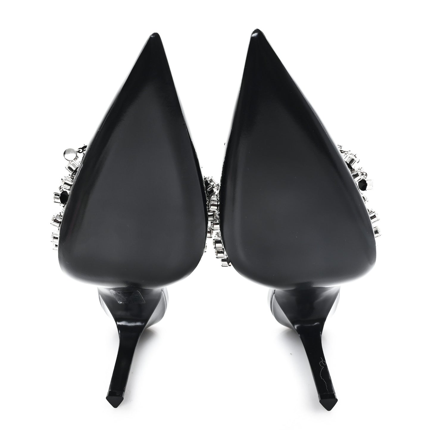 Vernice Crystal Embellished Guinevere Slingback Pumps 39.5 Black
