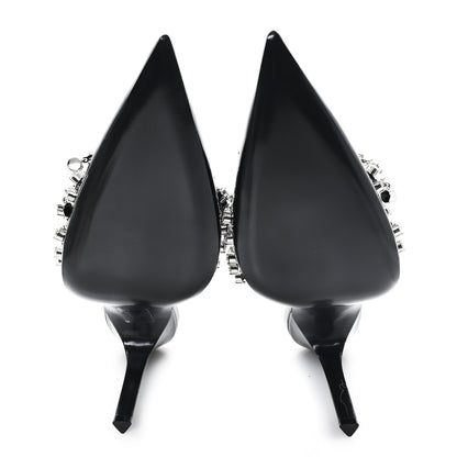 Gucci Vernice Crystal Embellished Guinevere Slingback Pumps 39.5 Black 6 of 10