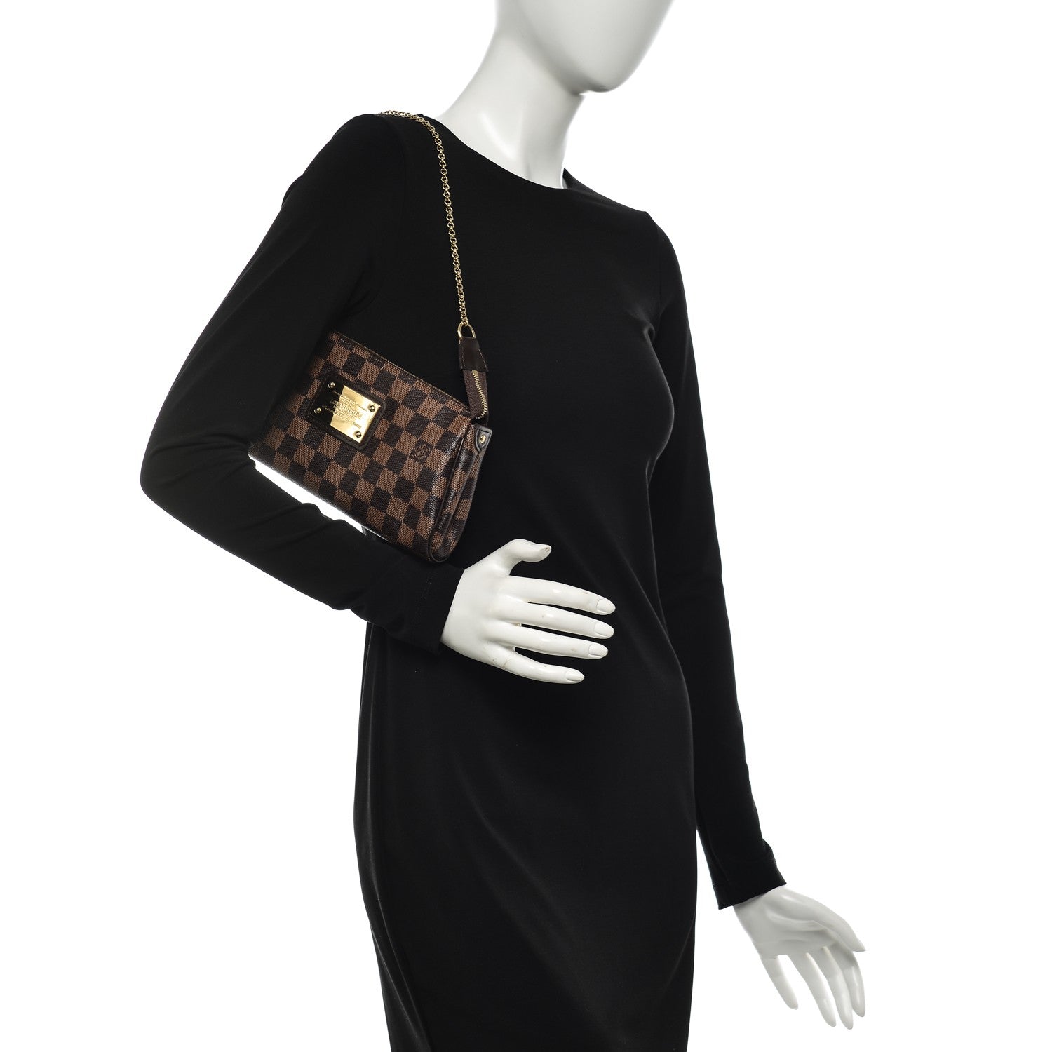 Louis Vuitton Damier Ebene Eva Clutch 2 of 6